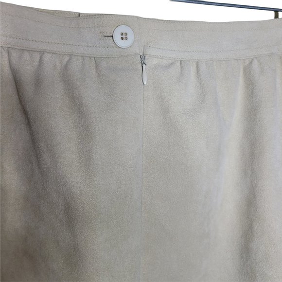 3 Piece Lot Suede Skirts Blue Red Tan Zip Up Back Pockets - Picture 12 of 12